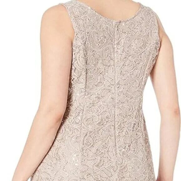 Alex Evenings Women's Two-Piece Set with Long Dress and Jacket - Picture 5 of 8